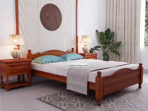 Trend Queen Size Bed in Hard Wood